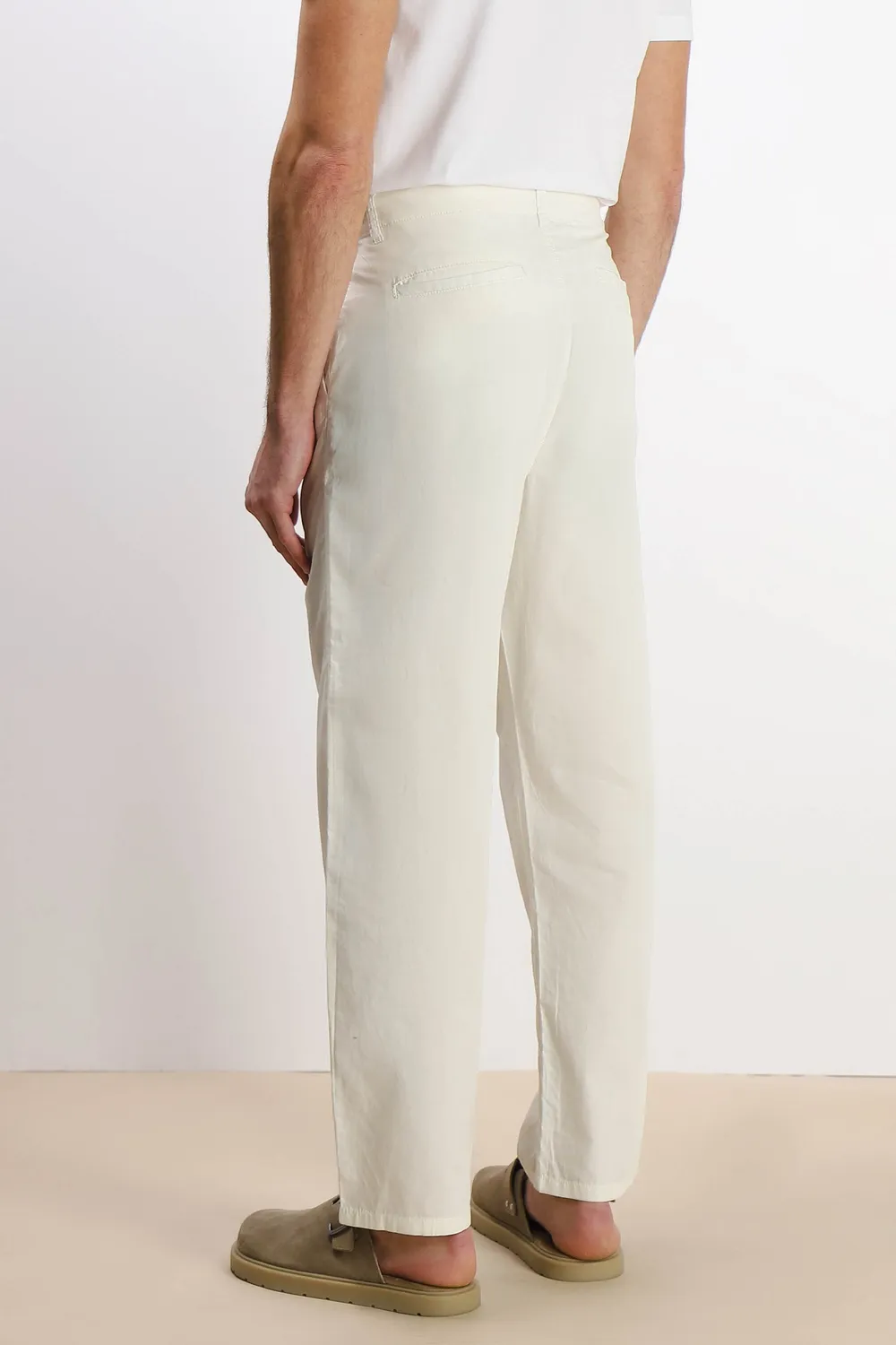 Sonny Bono pantalone chino doppia pence gesso