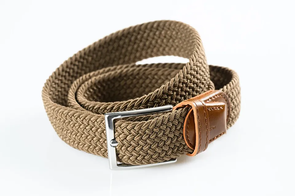 Alain Delon cintura intrecciata elastica 105 cm senza buchi