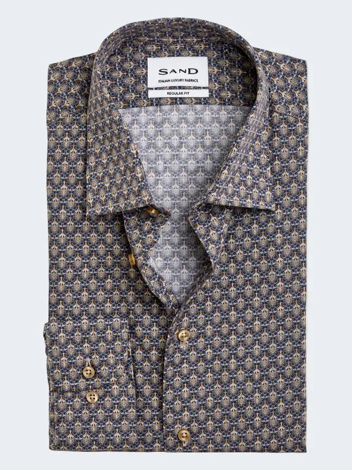 Sand Menswear State N 2 camicia cotone fantasia regular