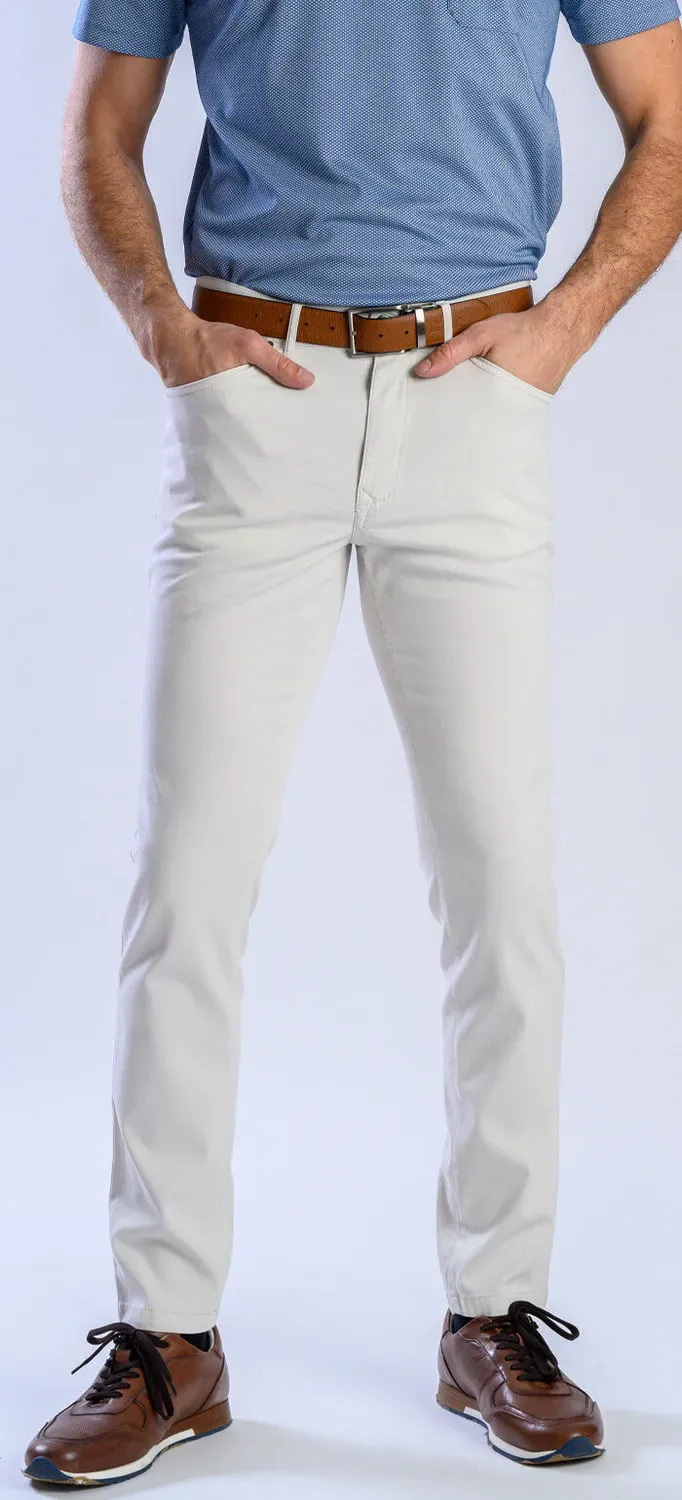 Alain Delon pantalone casual slim fit cotone lyocell