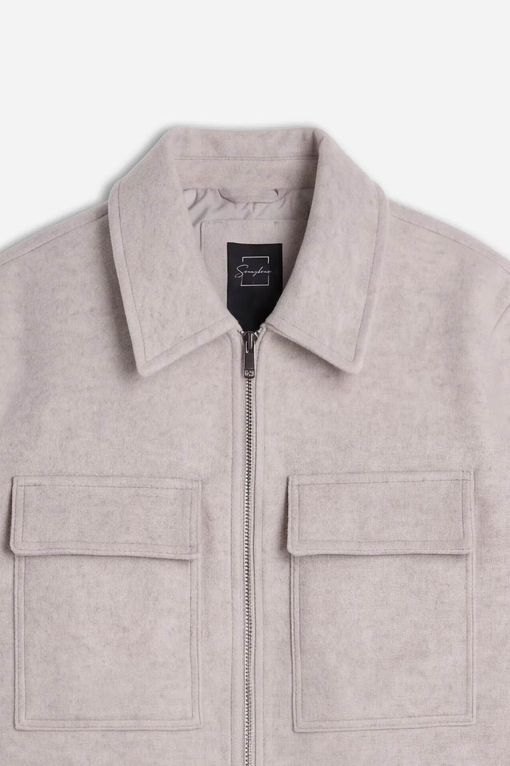 Sonny Bono giubbotto collo camicia full zip beige leggero