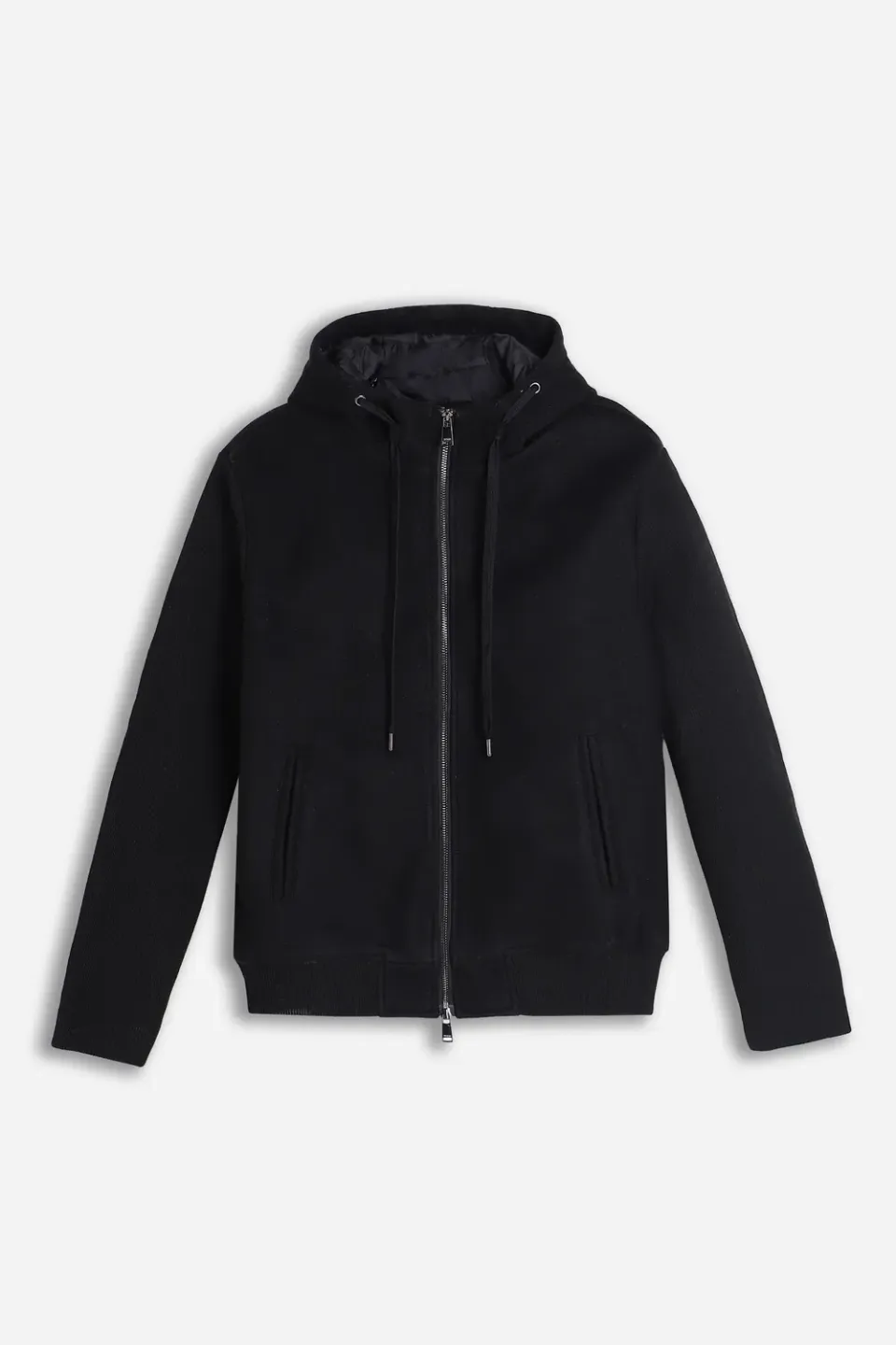 Sonny Bono Giubbotto Panno Full Zip Cappuccio Nero