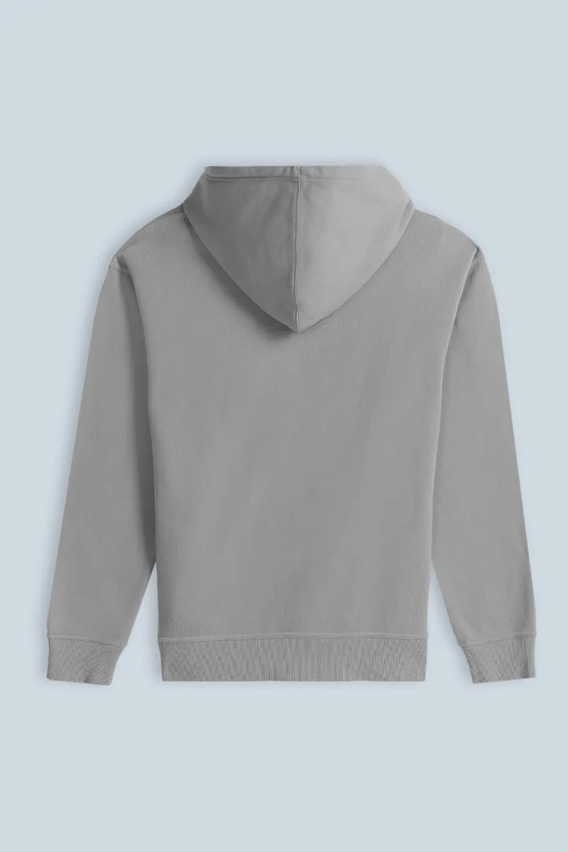 Sonny Bono Comfort Fit felpa cappuccio grigio patch