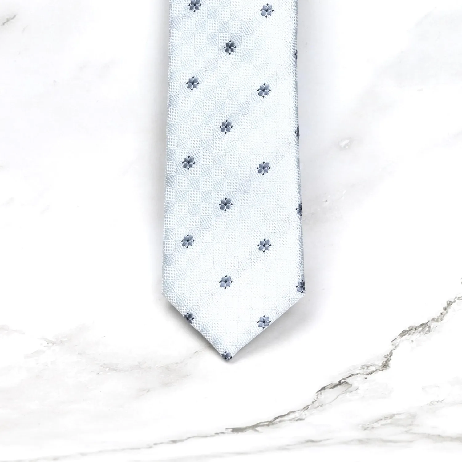 Sarti Toscani cravatta jacquard grigio perla seta 155 cm