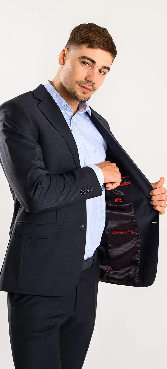 Alain Delon abito grigio scuro slim fit 2 bottoni