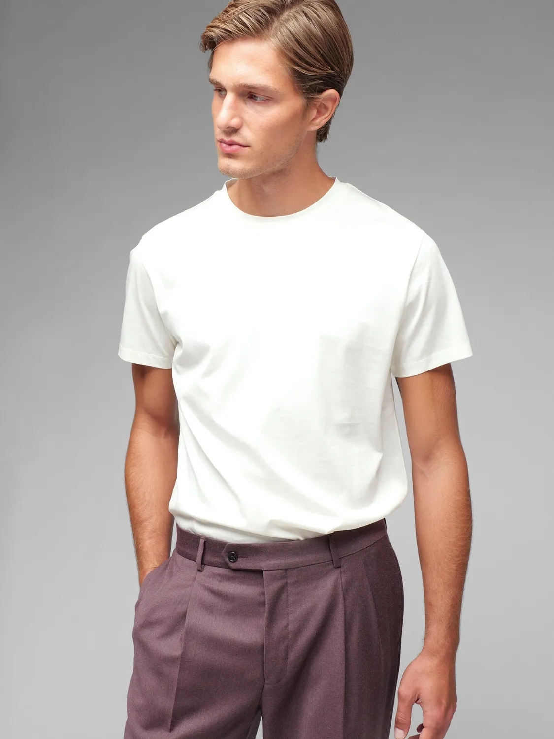 Paoloni T-shirt Jersey Cotone Bianco girocollo