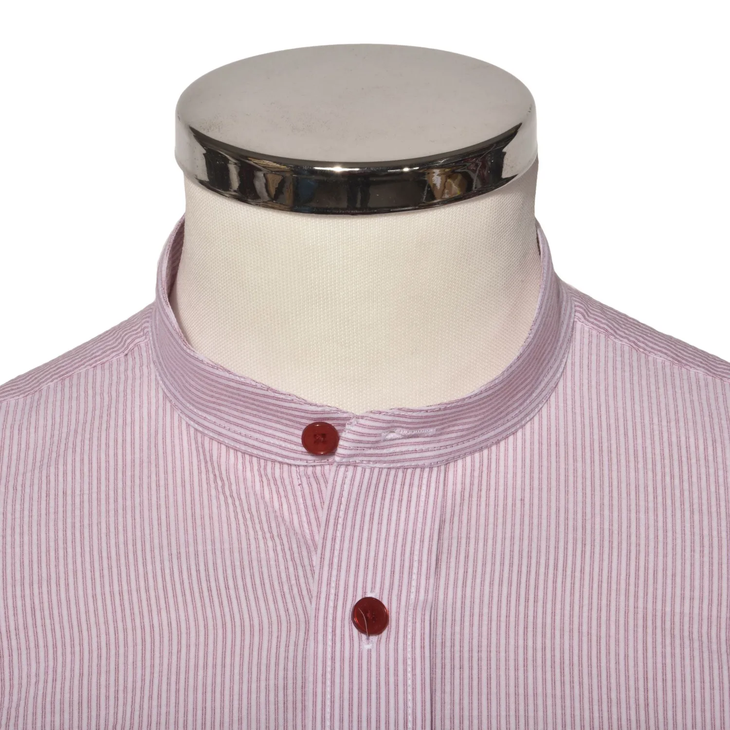 Alain Delon camicia slim fit collo coreano a righe weekend