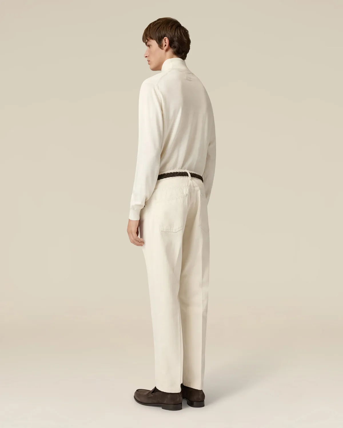 Lardini Jeans panna carrot fit bull cotone 12 oz