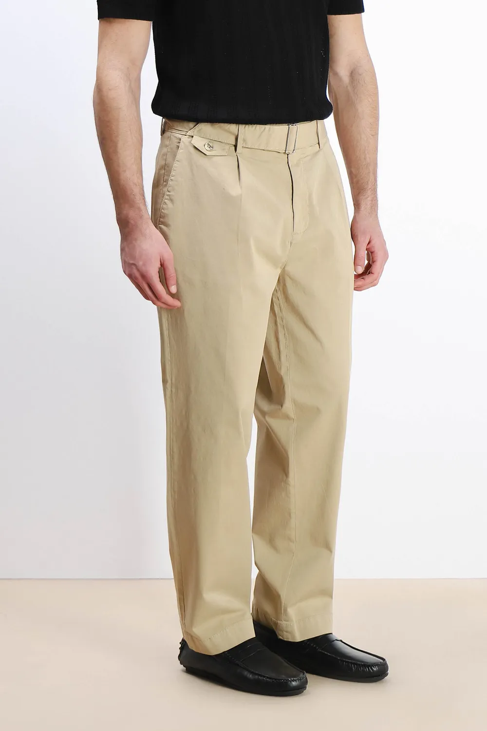 Sonny Bono Chino pantalone beige doppia pence