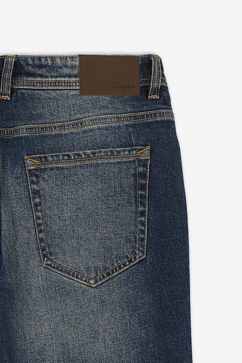 Sonny Bono Jeans Denim Cropped Bleu Cotone