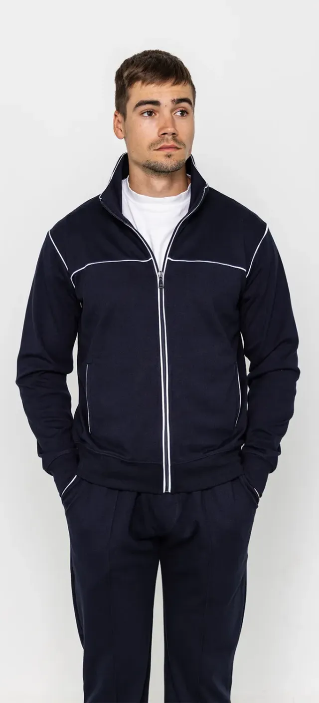 Alain Delon Felpa Blu Navy Slim Fit M morbida
