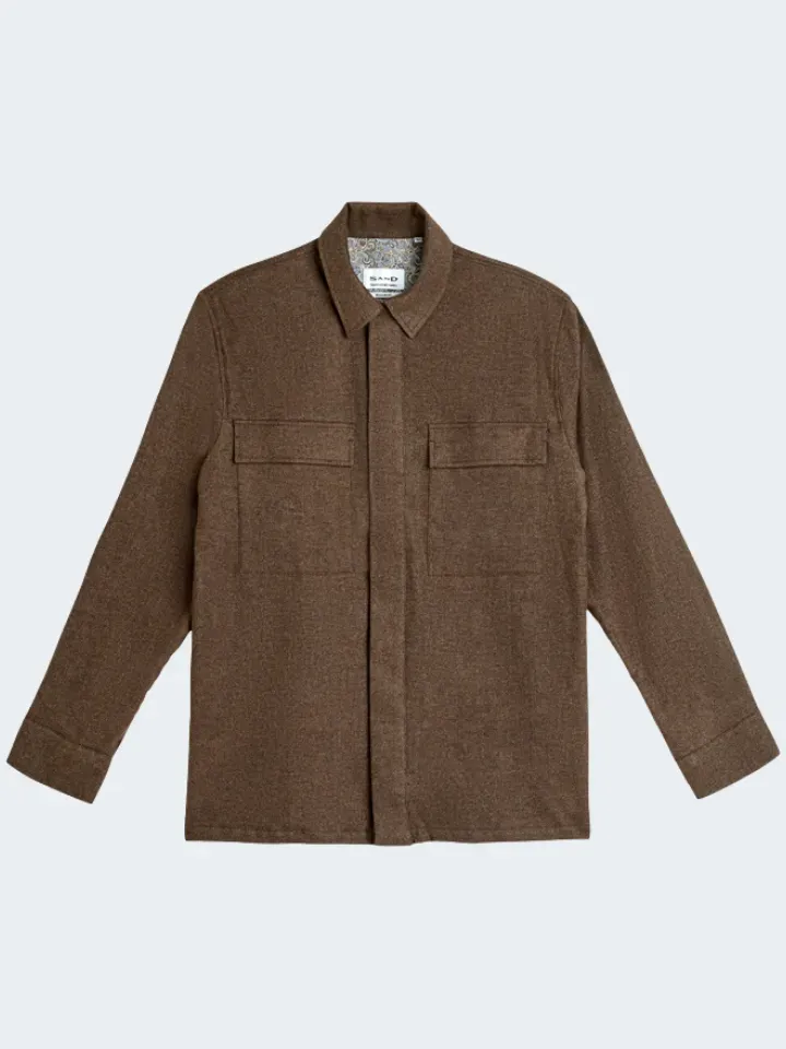 Sand 8000 Aiden camicia flanella marrone