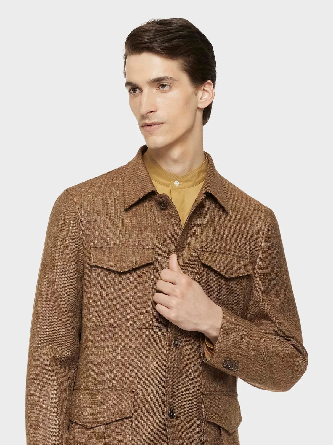 Caruso sahariana lana seta lino beige 48-52