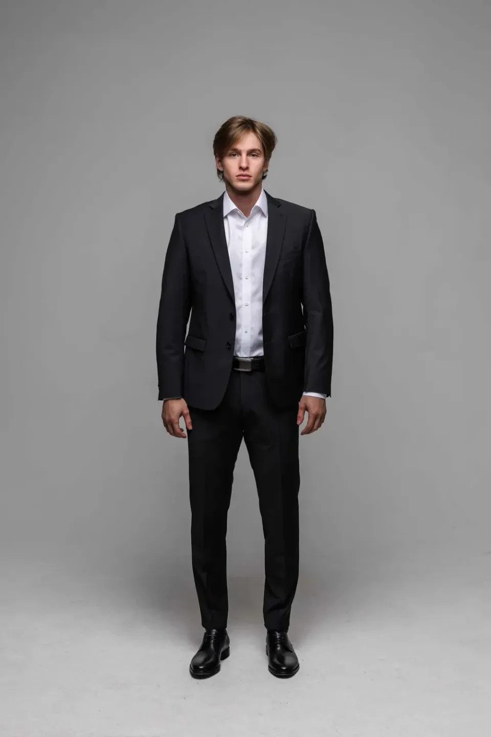 Alain Delon Basic giacca abito nero slim fit