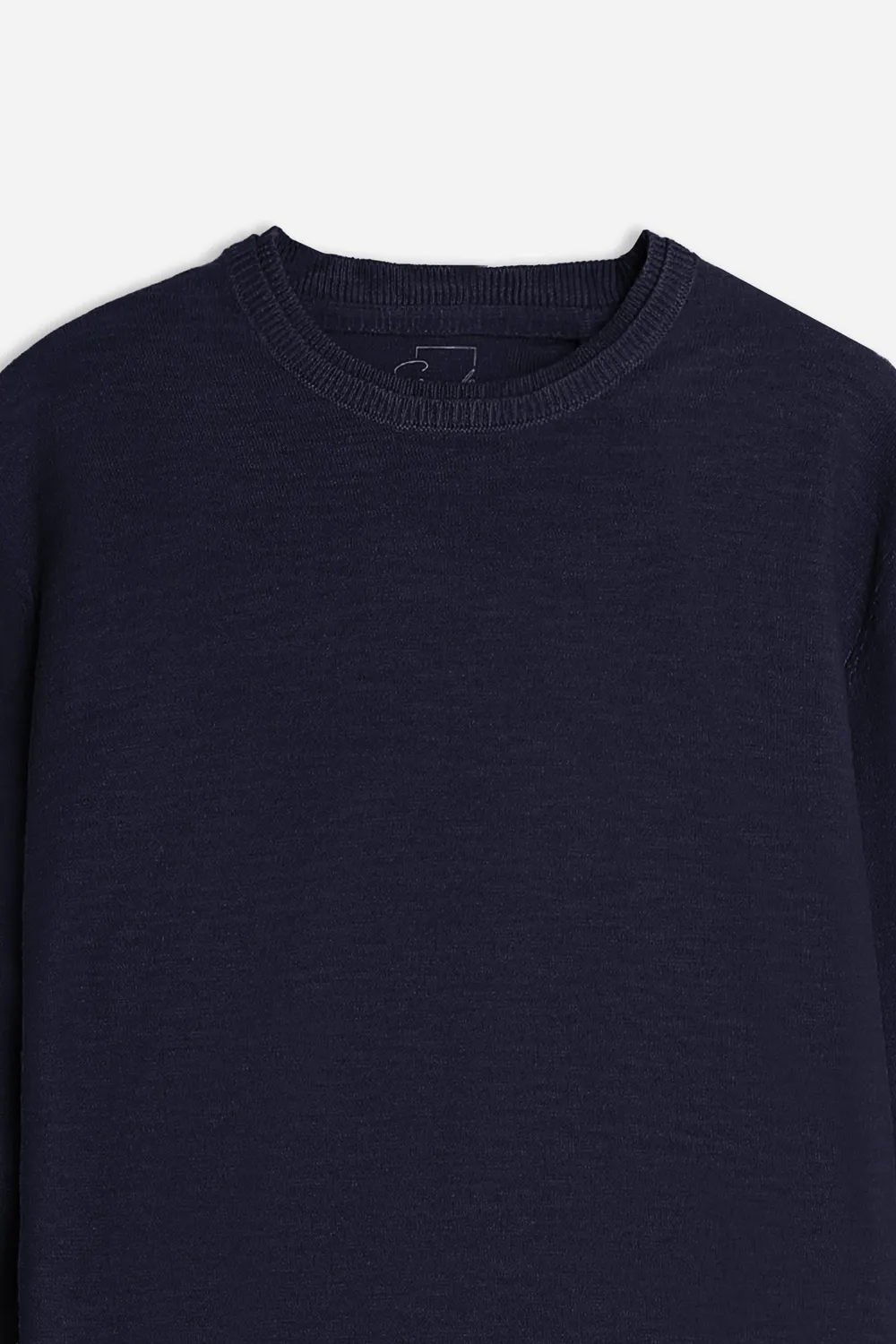 Sonny Bono slub maglia girocollo bleu