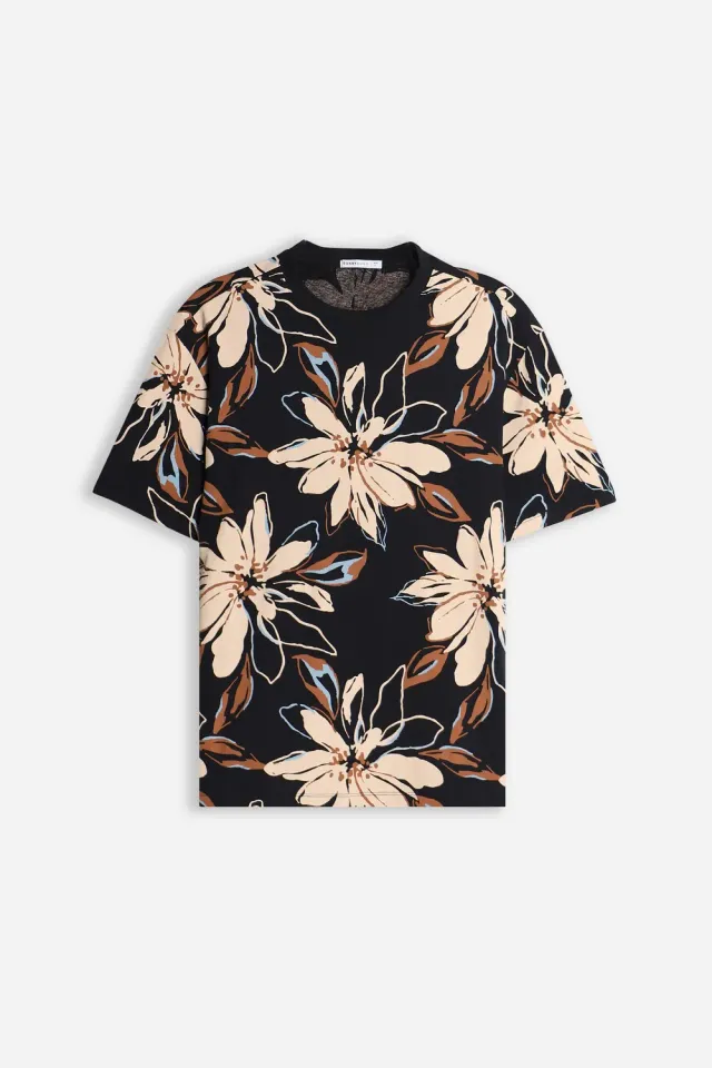 Sonny Bono T-Shirt Girocollo Fantasia F Biscotto Cotone