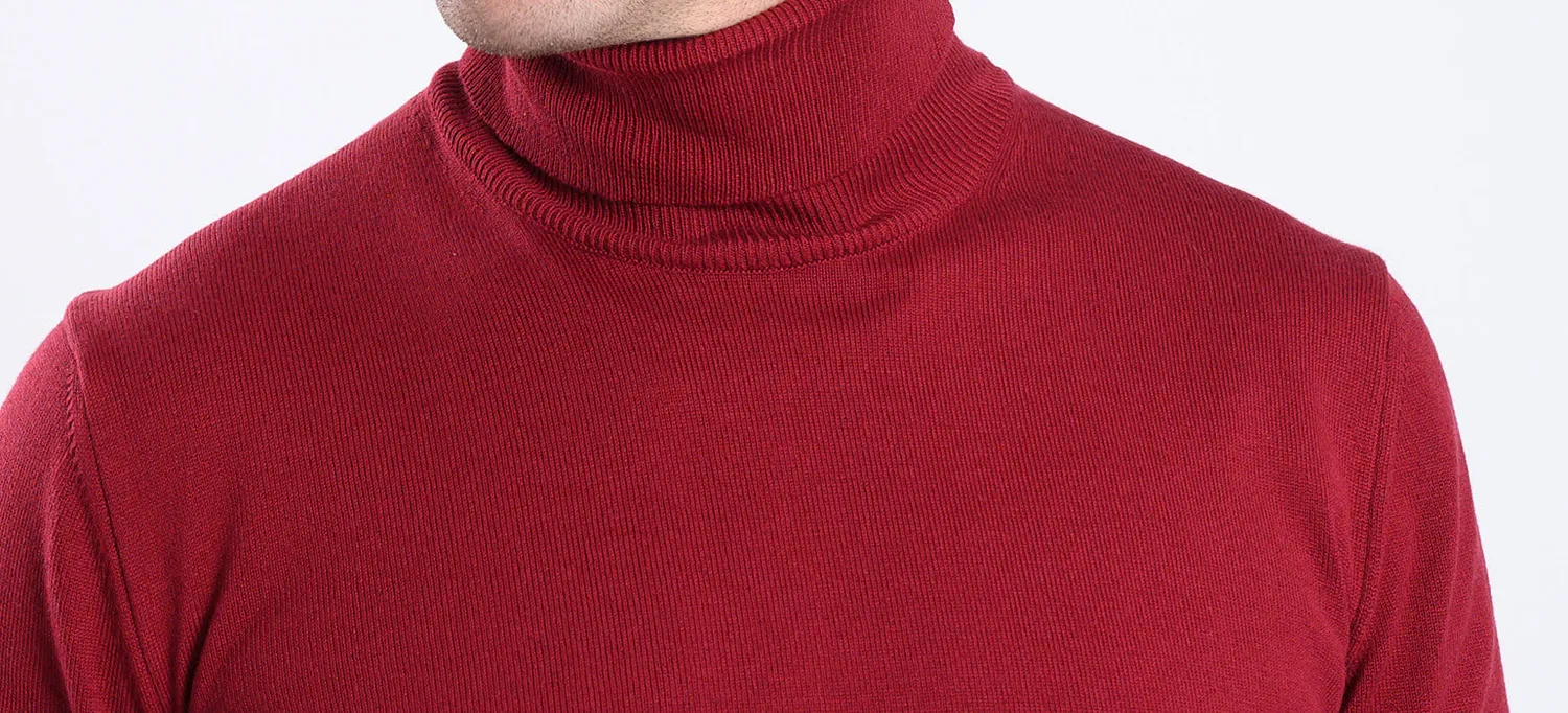 Alain Delon dolcevita bordeaux slim fit
