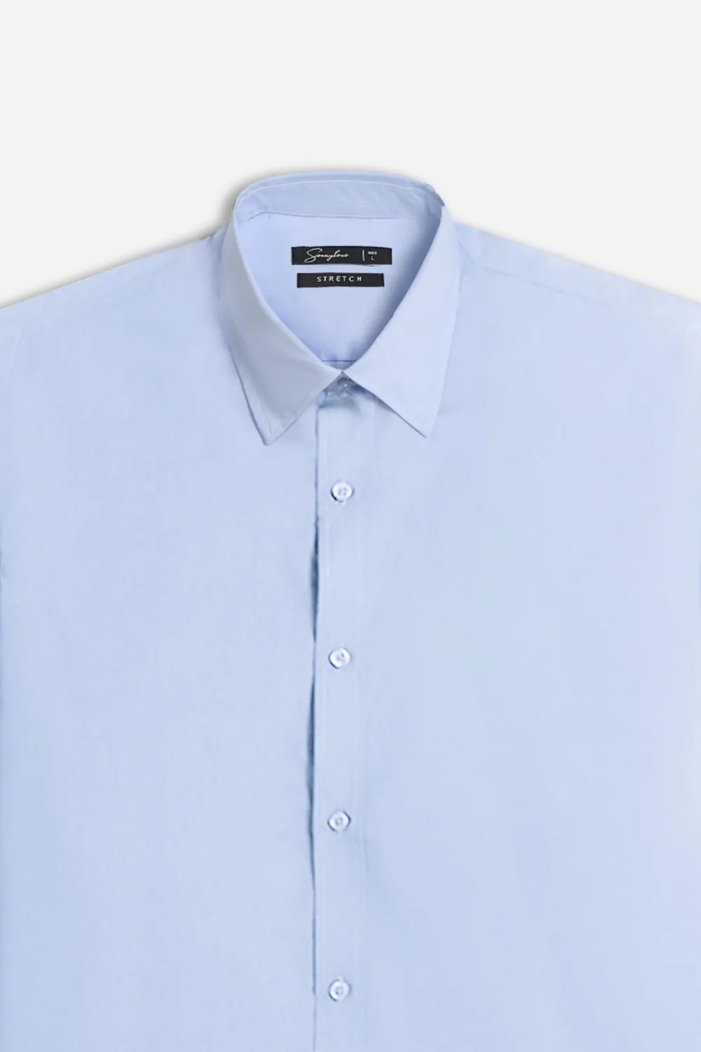Sonny Bono camicia basic stretch celeste