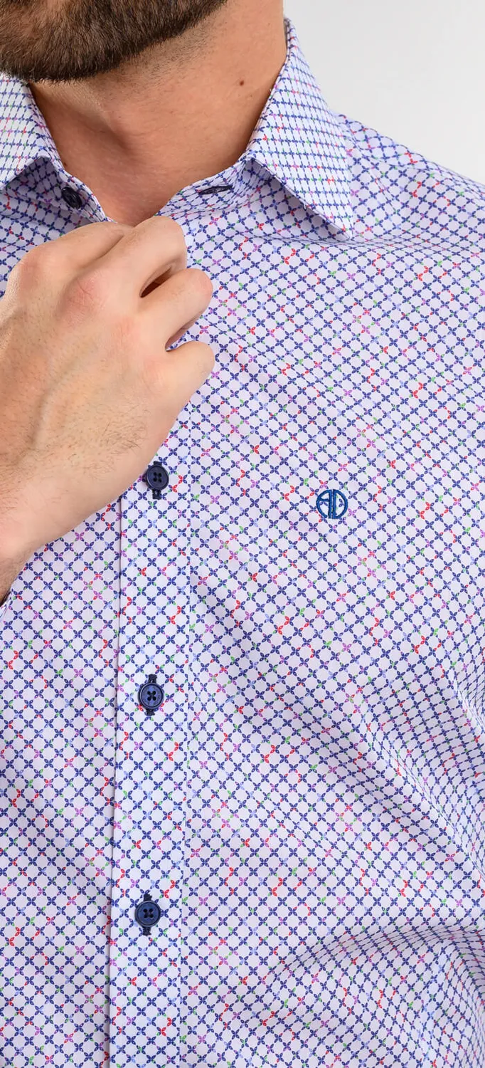 Alain Delon camicia bianca extra slim croci taglia 43