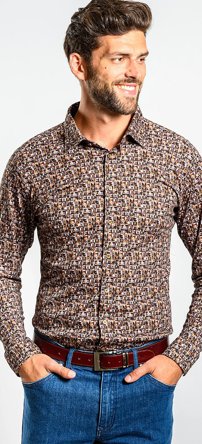 Alain Delon camicia stretch extra slim anti-stiro