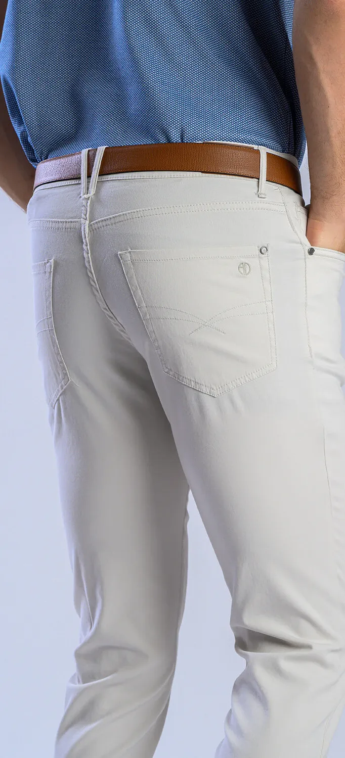 Alain Delon pantalone casual slim fit cotone lyocell