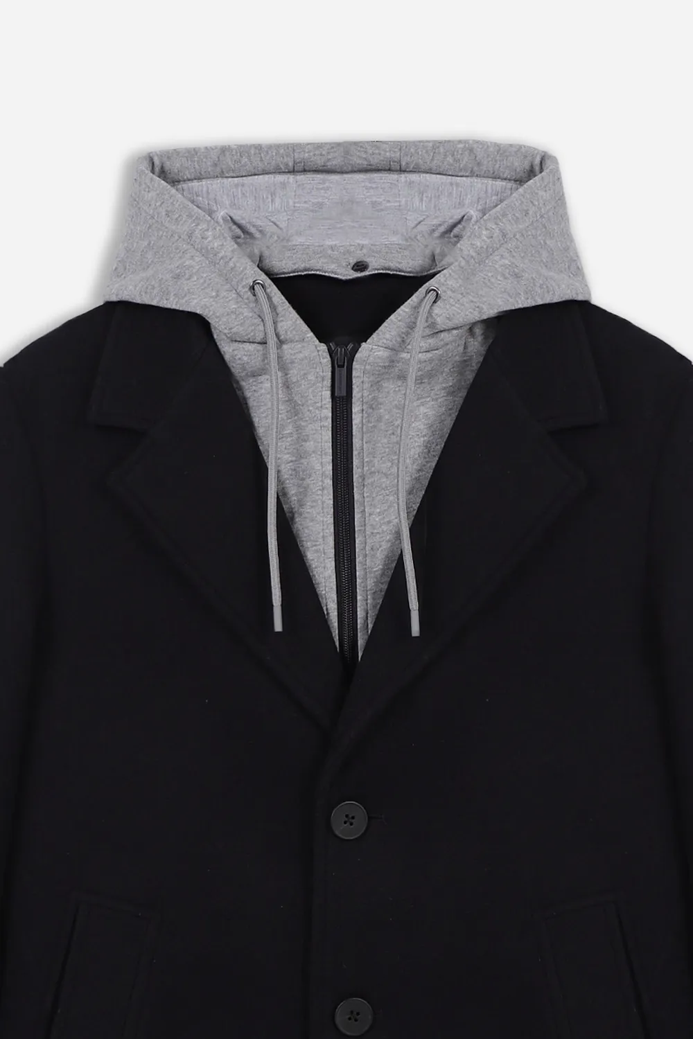Sonny Bono baronetto cappotto cappuccio nero