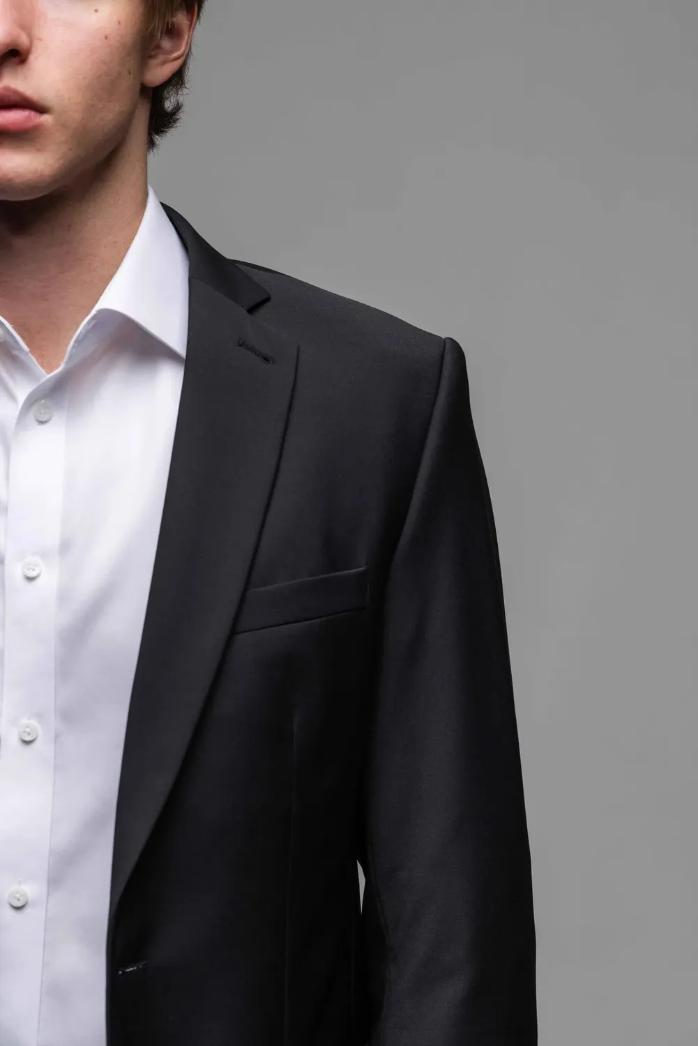 Alain Delon Basic giacca abito nero slim fit
