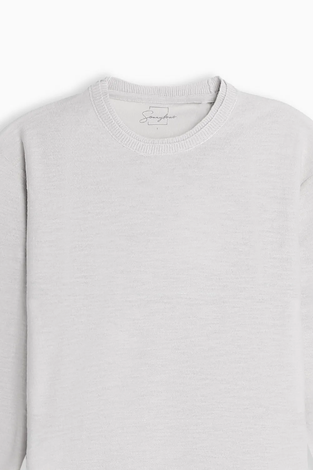 Sonny Bono Slub Maglia Girocollo Grigio Ghiaccio