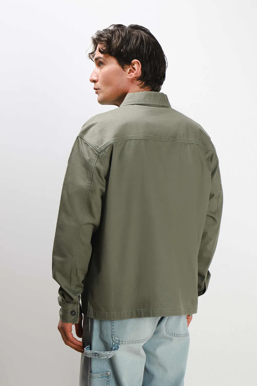 Sonny Bono Overshirt Doppia Tasca Giacca Cotone Verde Militare