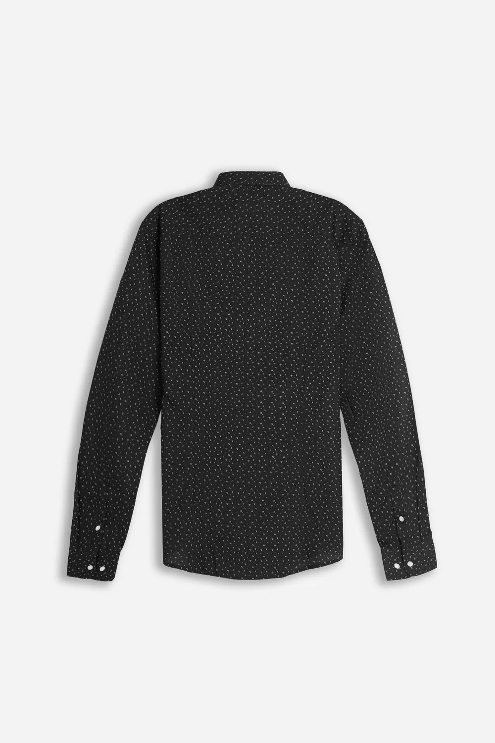 Sonny Bono camicia microfantasia nero poliestere cotone