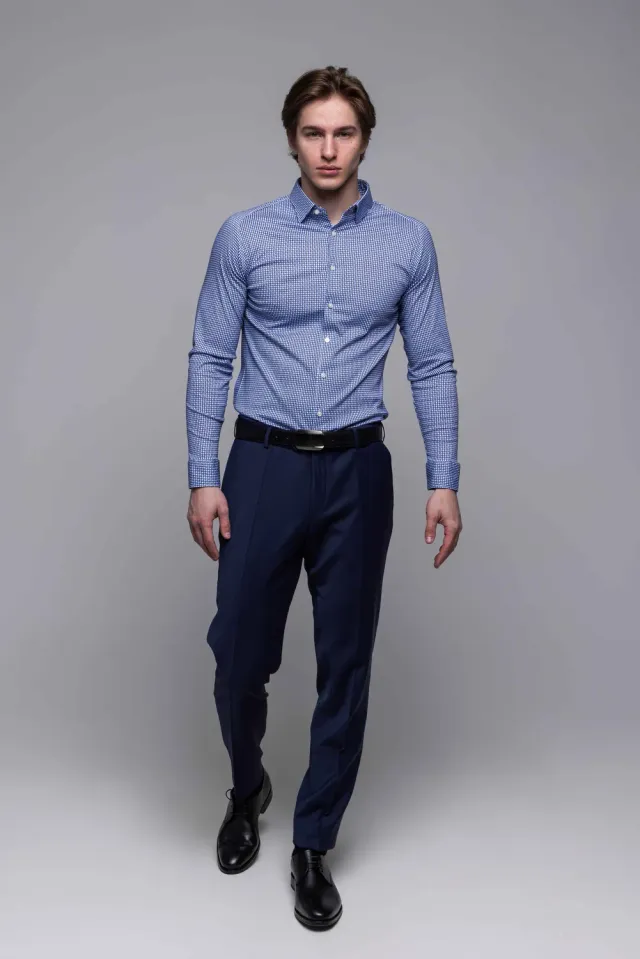 Alain Delon camicia stretch uomo elasticizzata