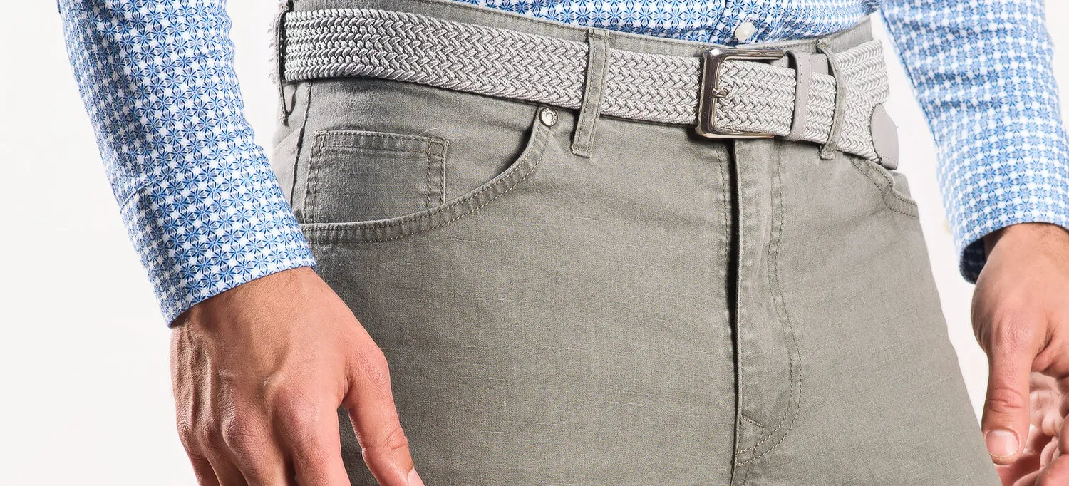 Alain Delon jeans grigio slim fit elasticizzato cotone