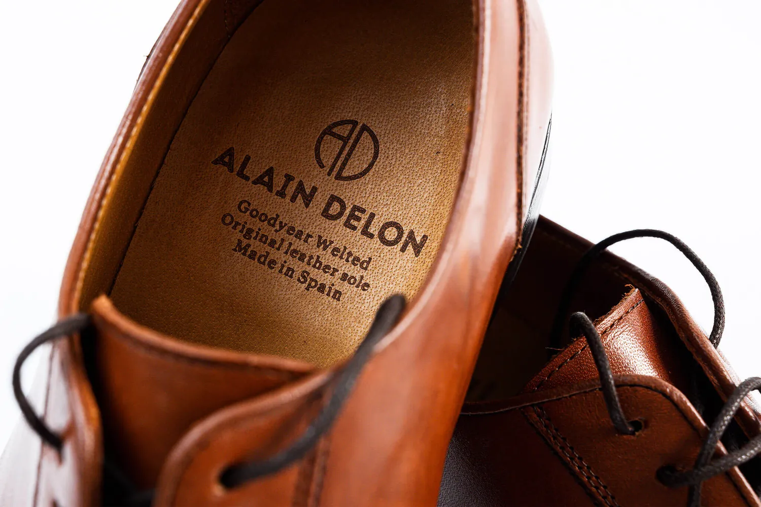 Alain Delon Derby Marroni Pelle Goodyear
