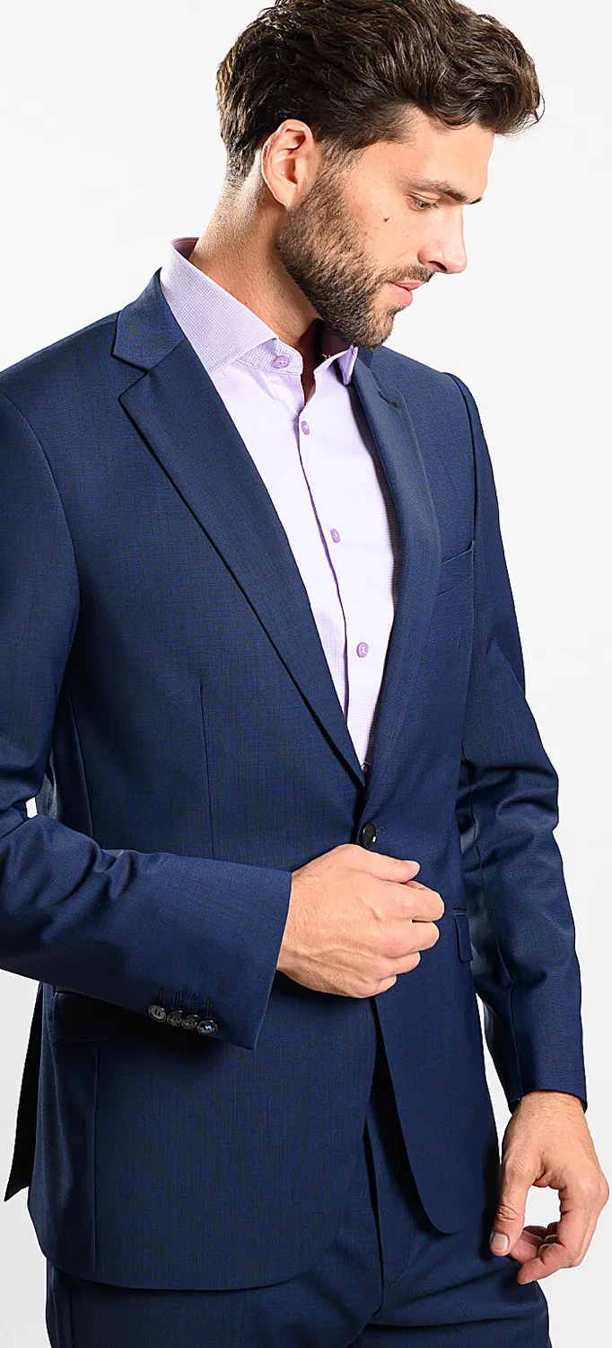 Alain Delon Abito Slim Fit Blu Navy Elasticizzato