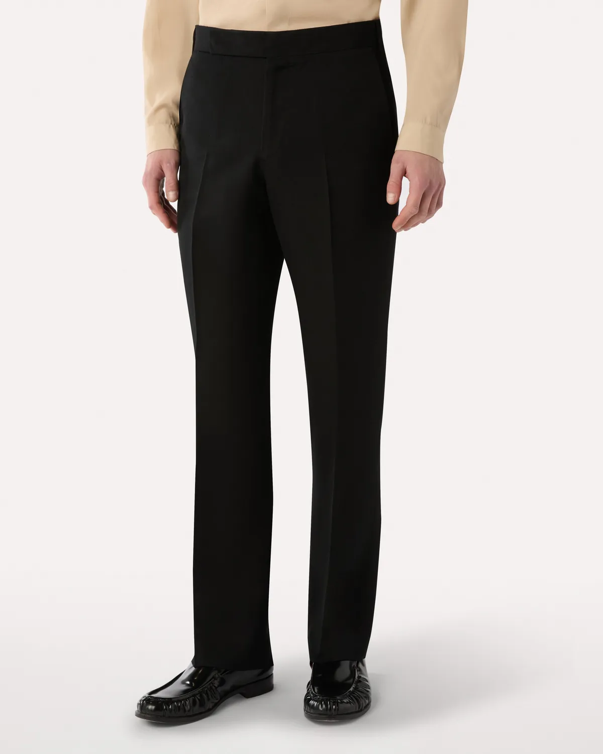 Lardini pantalone nero EcoVero viscosa e seta