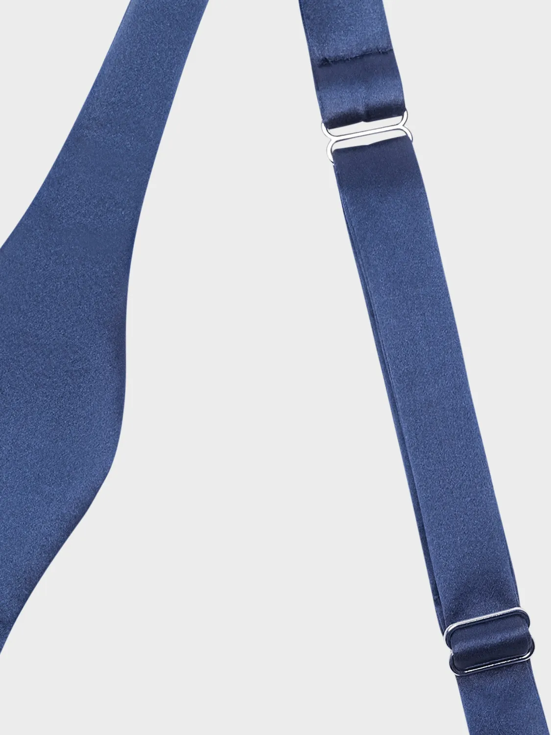 Caruso papillon raso seta blu da annodare