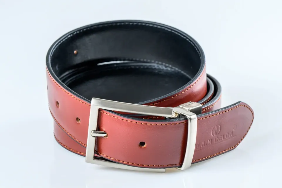 Alain Delon cintura pelle reversibile 110 cm