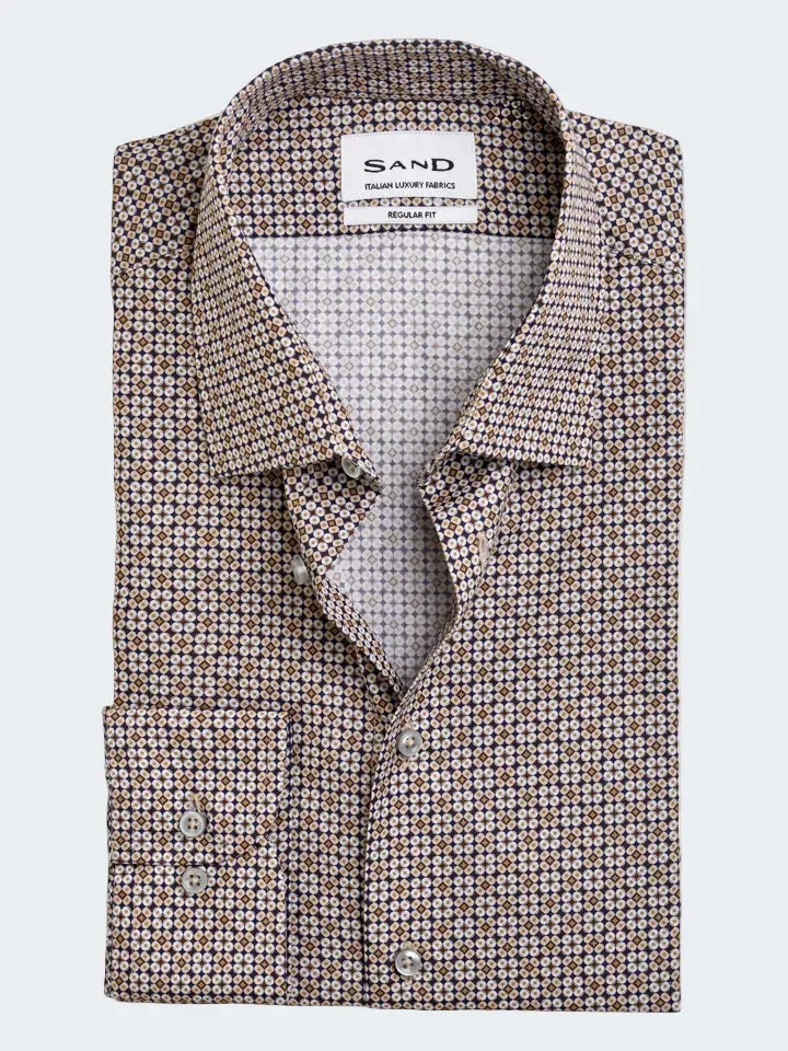 Sand Menswear State camicia cotone regular fantasia
