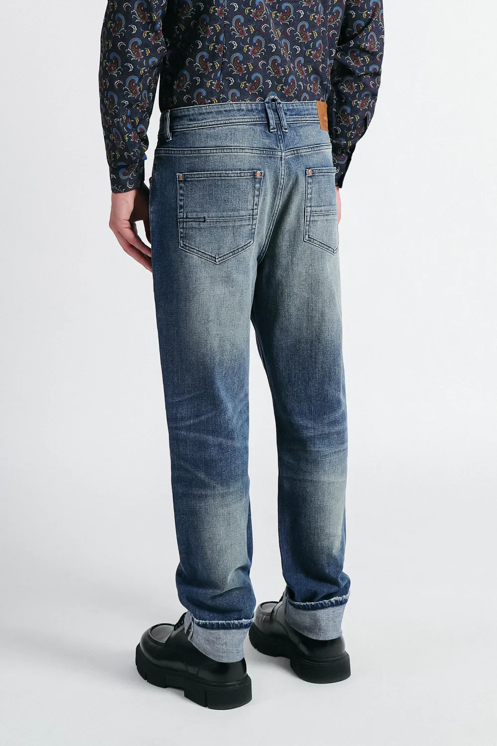 Sonny Bono denim loose fit polvere gamba dritta uomo