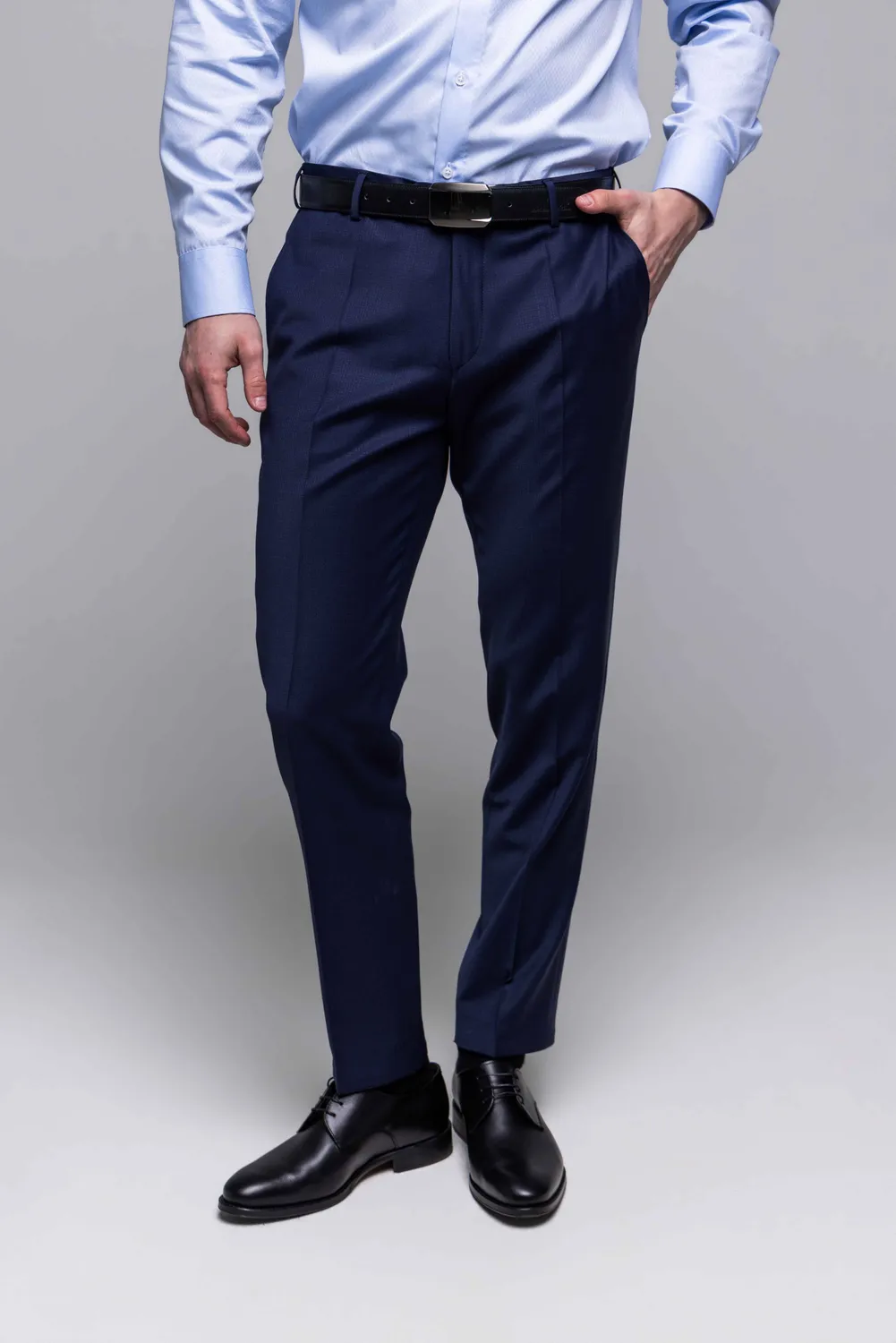 Alain Delon Abito Slim Fit Blu Micro-fantasia