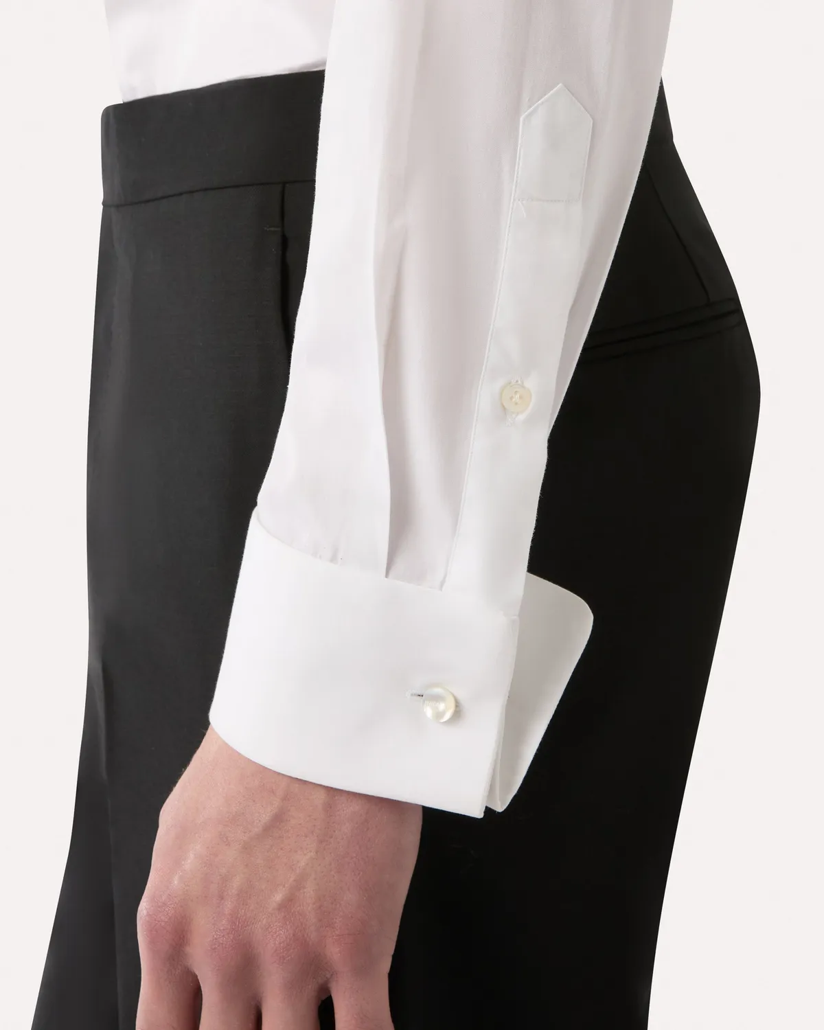 Lardini Soirée Camicia Popeline Cotone Bianca Gemelli