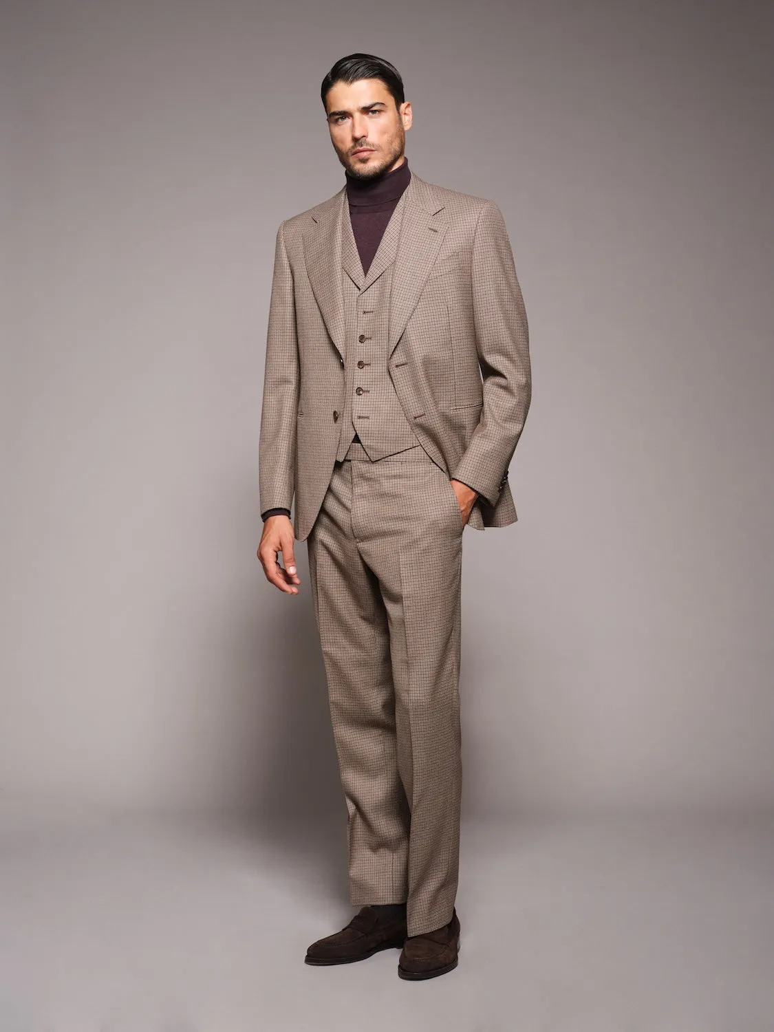 Caruso Dolcevita Uomo Lana Seta Cashmere Bordeaux