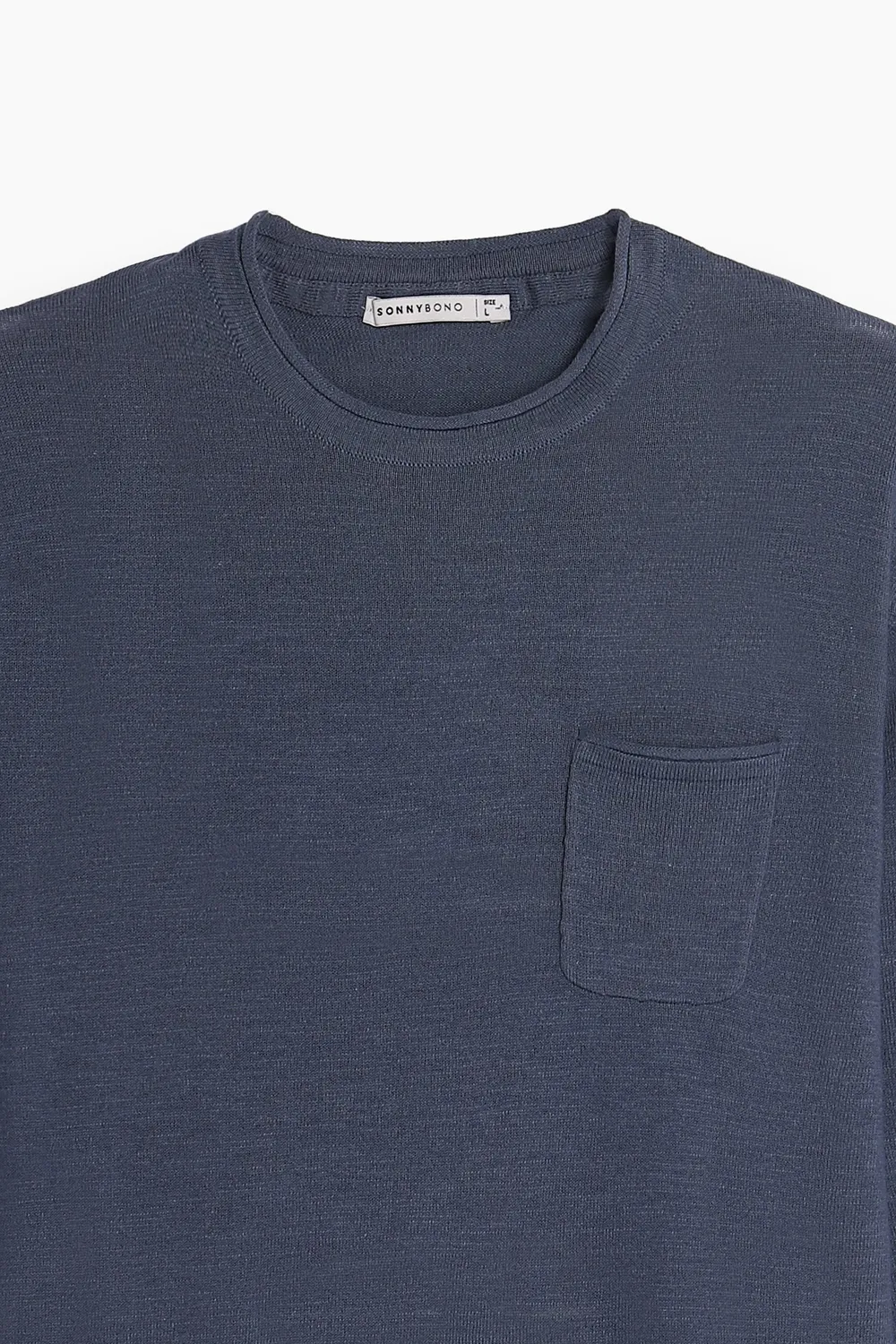 Sonny Bono Slub maglia denim cotone taschino