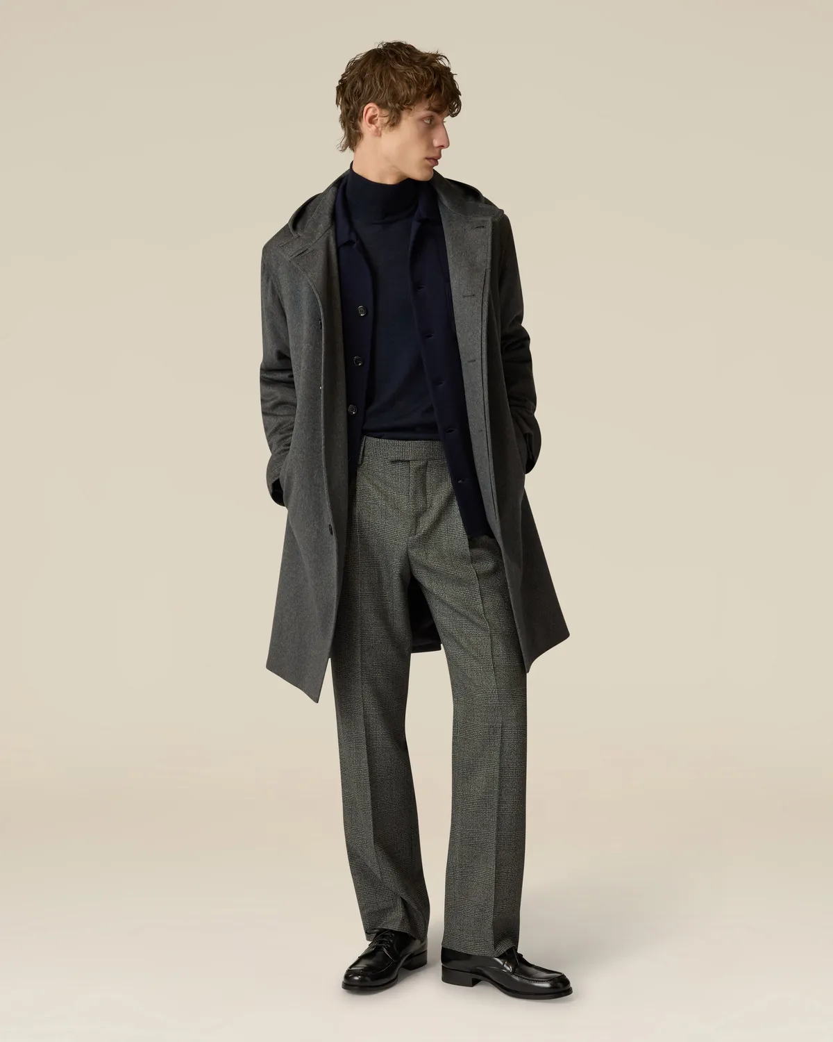 Lardini Le Origini pantalone grigio galles stretch