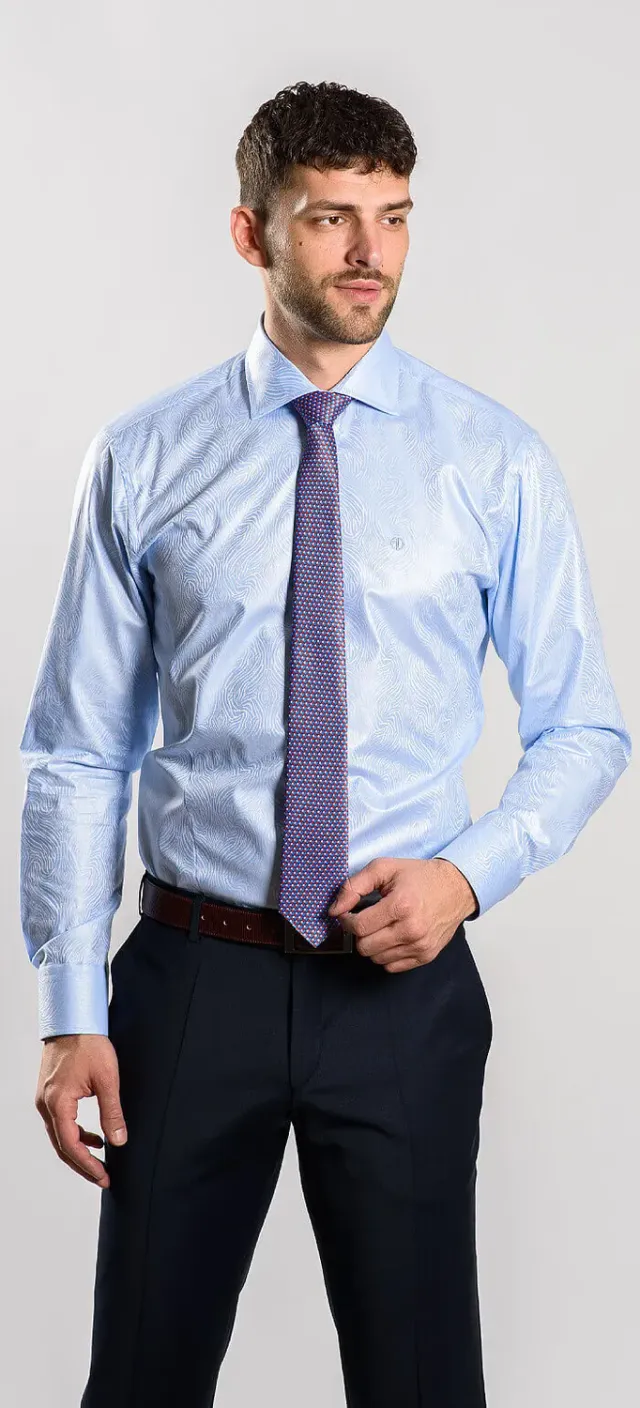 Alain Delon Limited Edition camicia slim fit blu