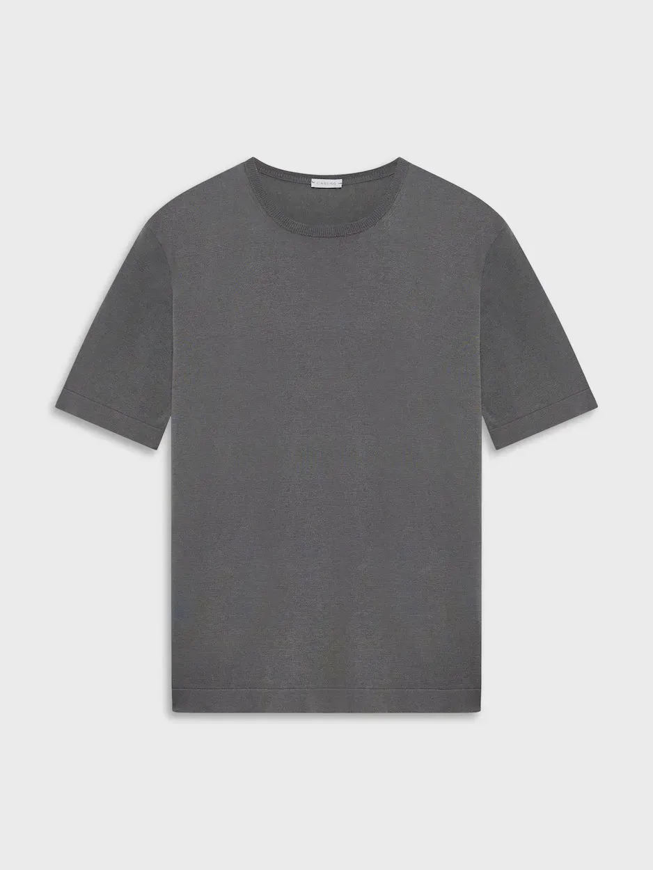 Caruso Butterfly t-shirt maglia grigia seta cotone