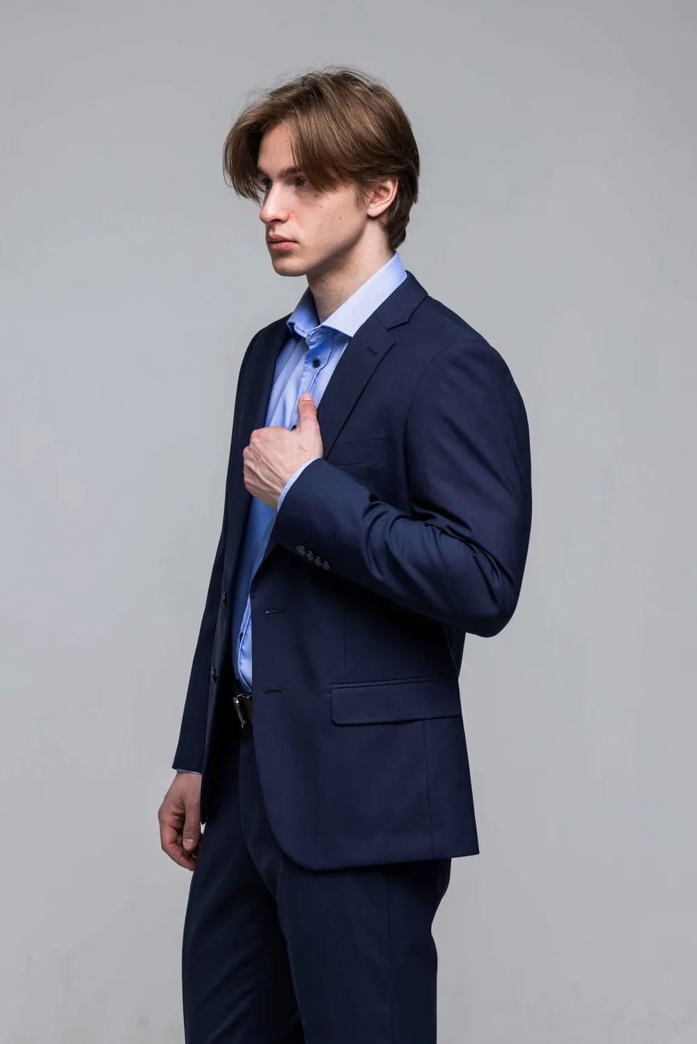 Alain Delon Basic Giacca Abito Blu Slim Fit