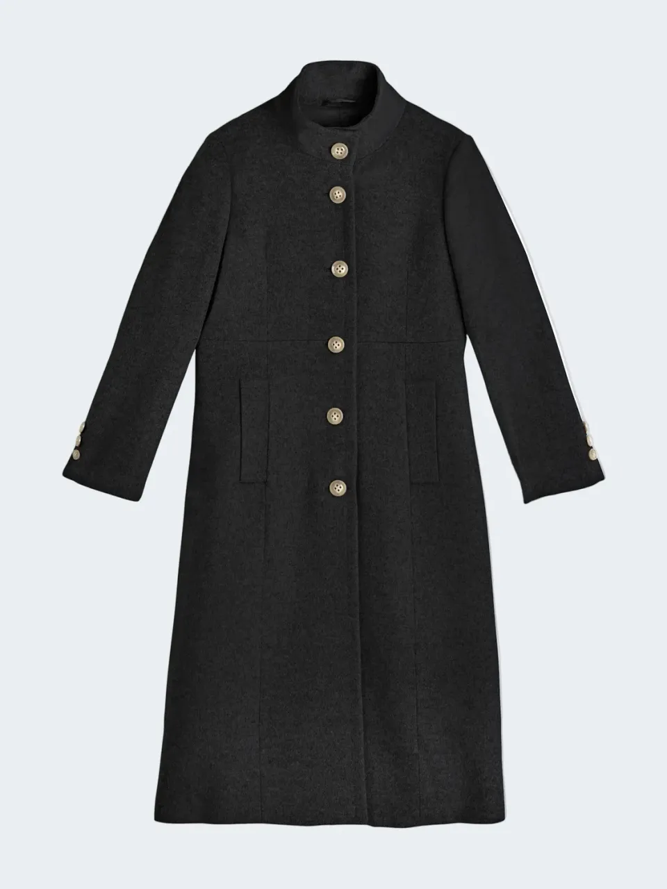 Sand New Parker Long cappotto cashmere nero ebony