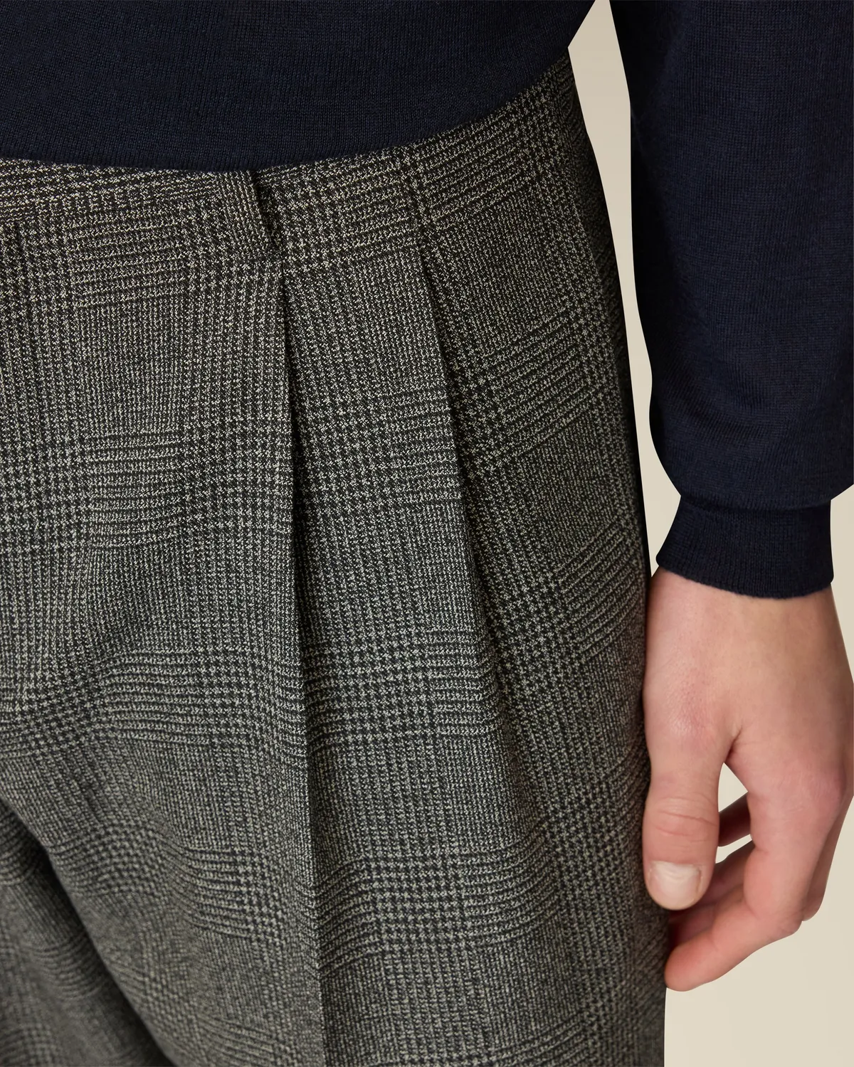 Lardini Le Origini pantalone grigio galles stretch