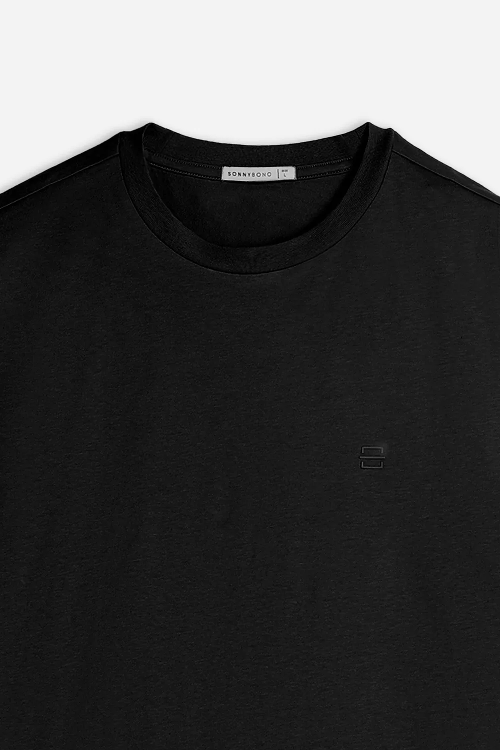 Sonny Bono Basic t-shirt girocollo nero con dettaglio